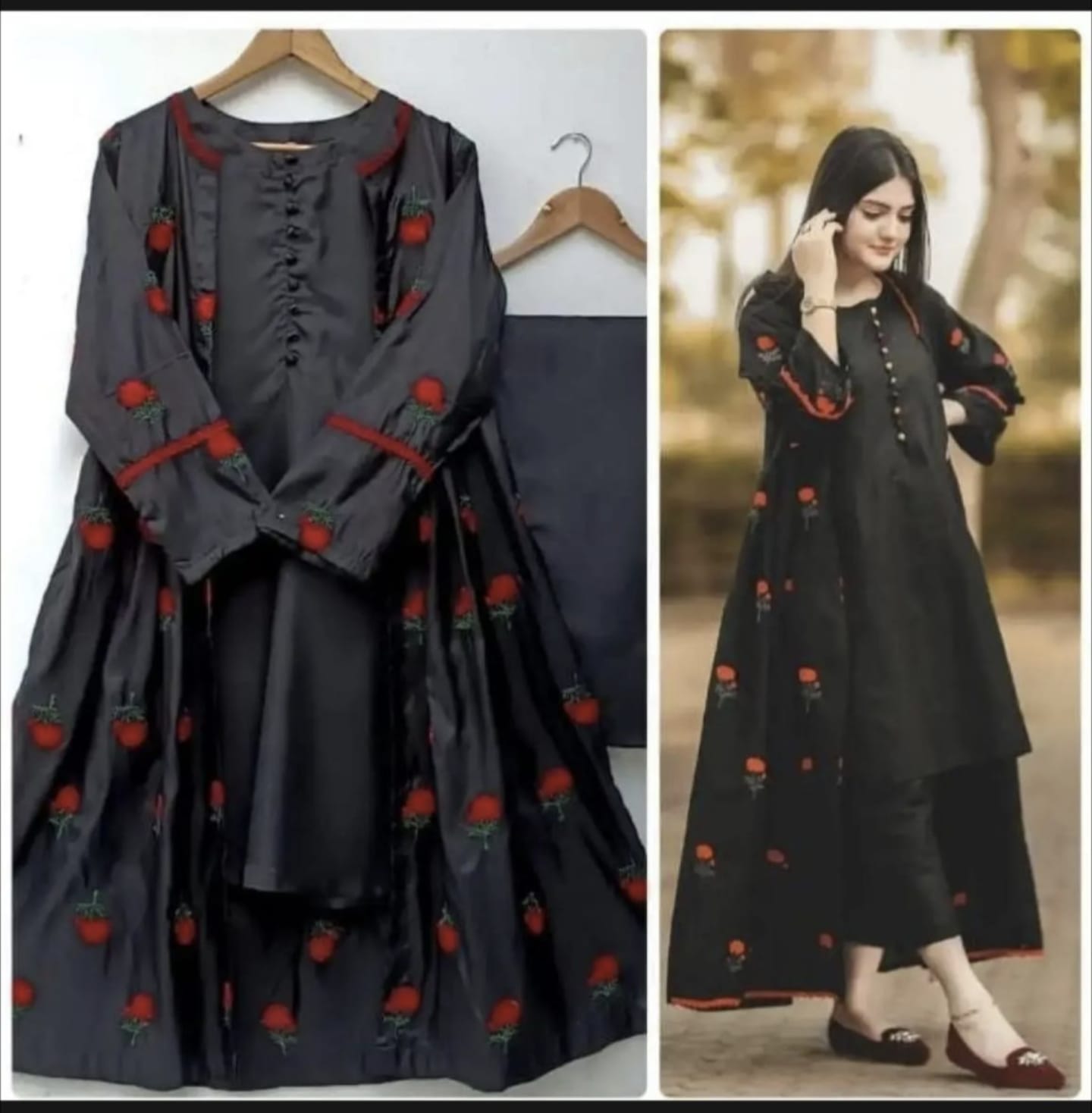 Gown Embroidery 3Pc