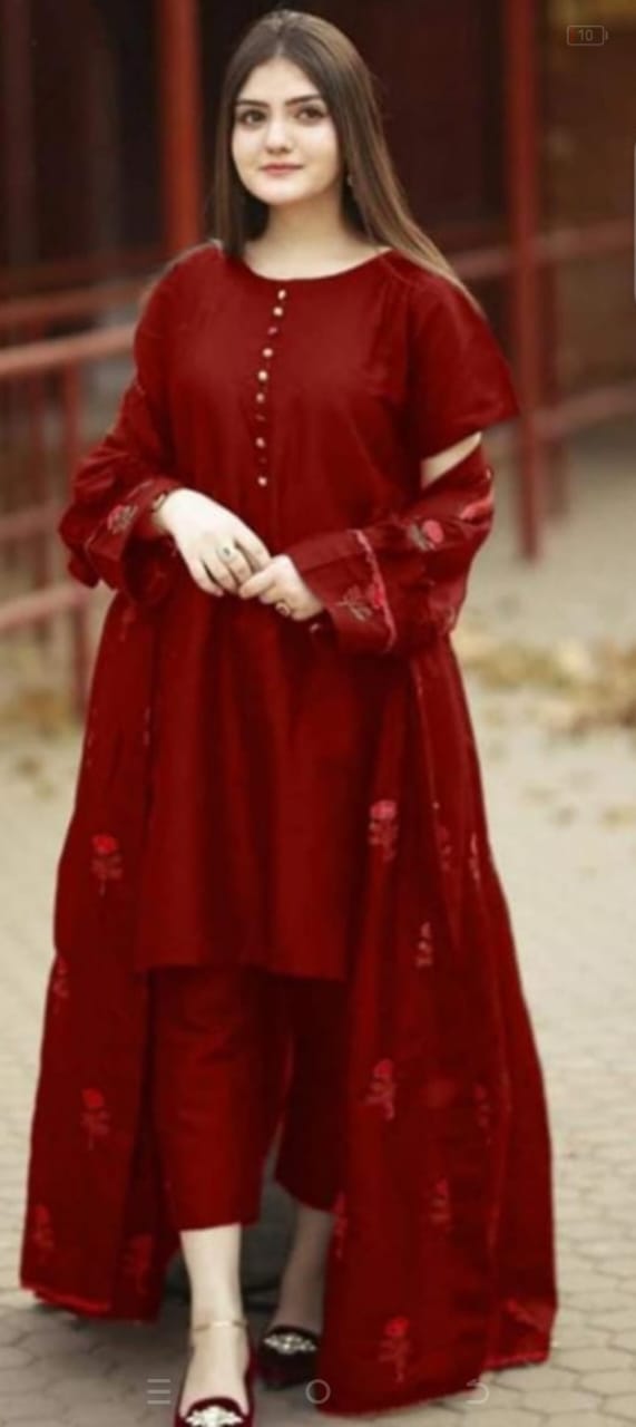 Gown Embroidery 3Pc