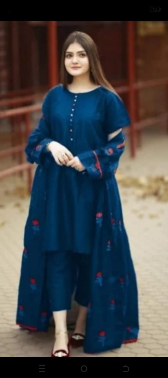 Gown Embroidery 3Pc